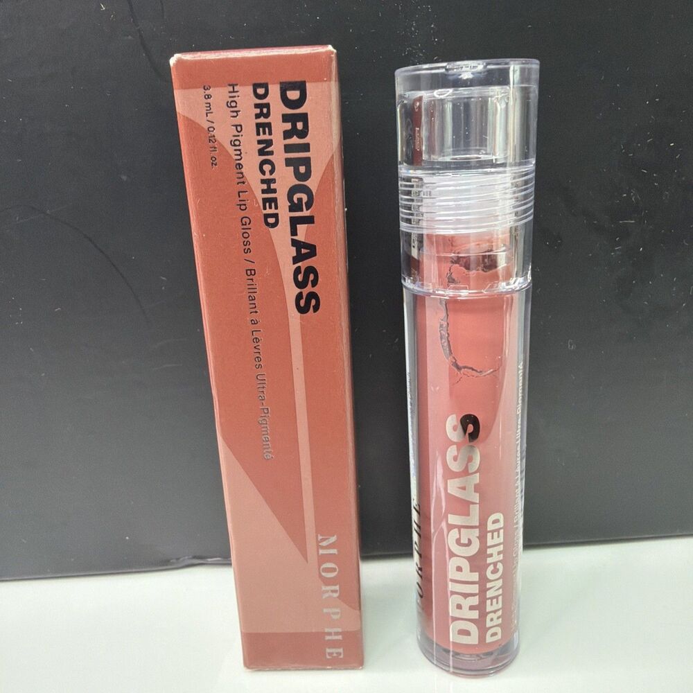 NIB MORPHE Dripglass Drenched High Pigment Lip Gloss “Deep Brick”  .12 oz